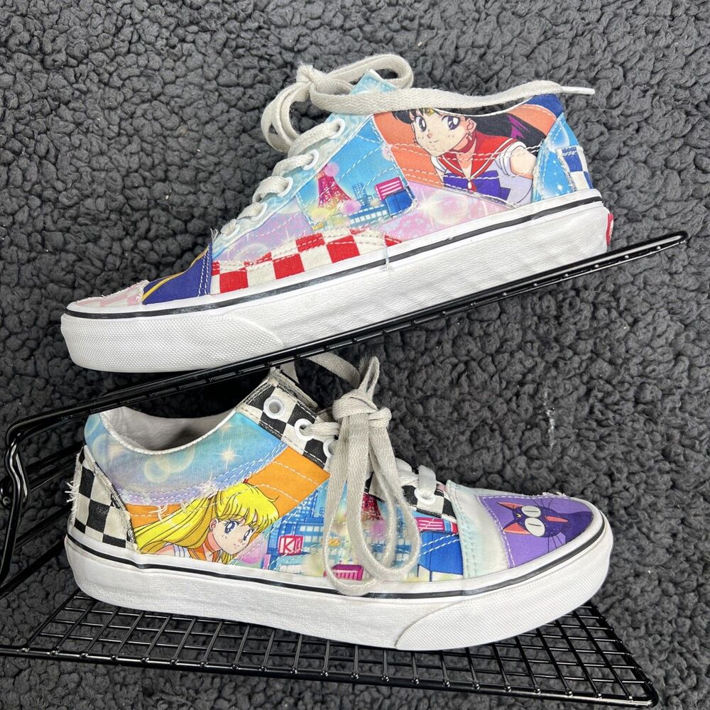 Vans Sailor Moon x Old Skool Pretty Guardian Patchwork Size Women 7 Men 5.5